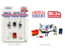 Mijo Exclusive - Mail Service Figure Set - set Figurine 6 pieces Diecast  -  American Diorama 1-64 - 76491MJ