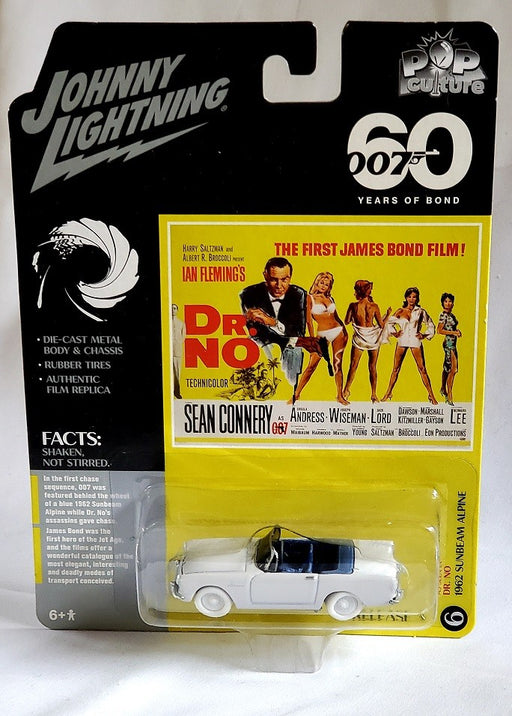 CHASE CAR James Bond - 1962 Sunbeam Alpine Tiger in Lake Blue- Johnny Lightning 1/64 - JLSP218GR   JLPC005GR