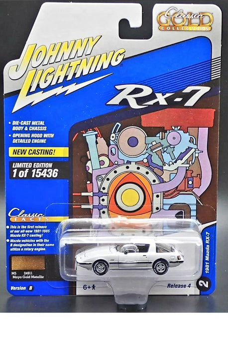 CHASE CAR 1981 Mazda RX7 Gold - Johnny Lightning 1/64 - JLSP191 BGR   JLCG027GR