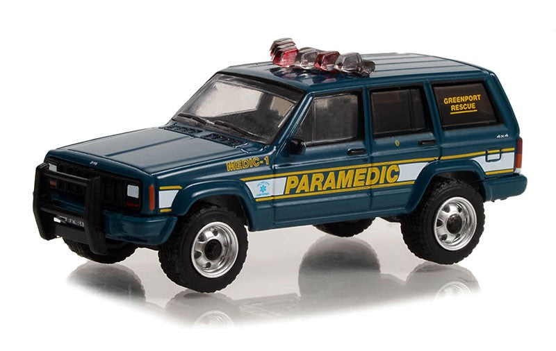 New York - 1998 Jeep Cherokee - First Responders Series 1 - 1/64 Greenlight - 67040 B