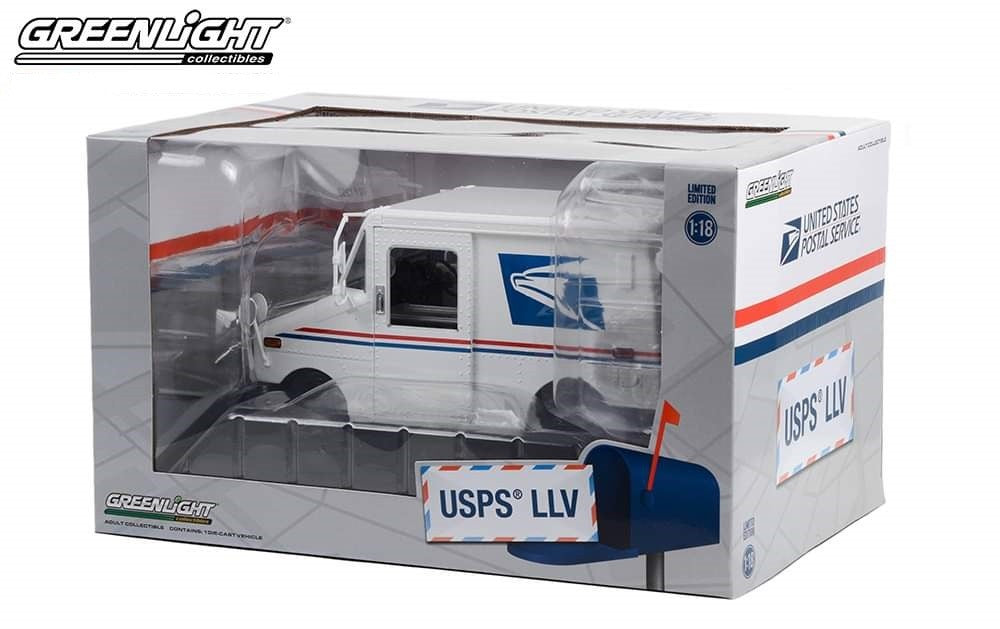 United States Postal Service - Long-Life Postal Delivery Vehicle  - 1/18  Greenlight - 13570 - Passion Diecast