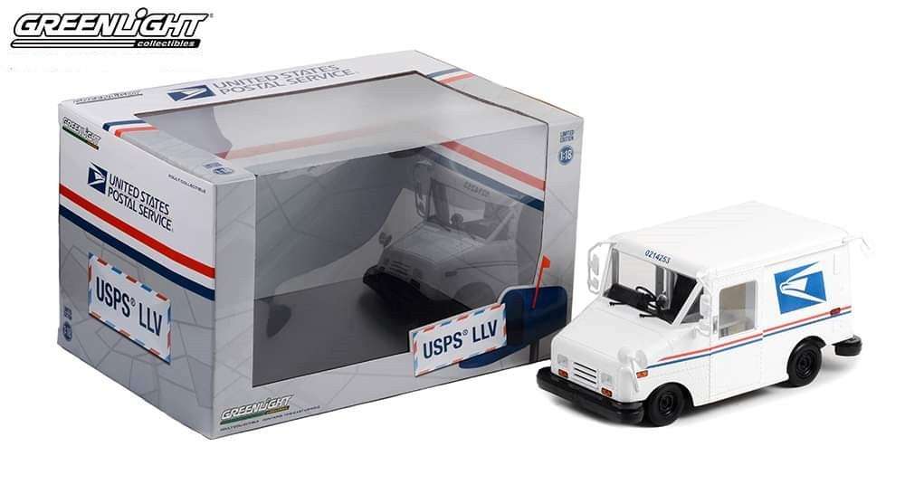 United States Postal Service - Long-Life Postal Delivery Vehicle  - 1/18  Greenlight - 13570 - Passion Diecast