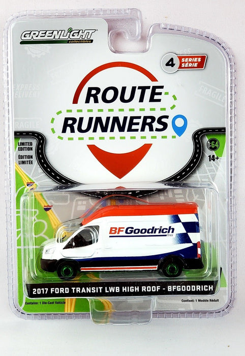 GreenMachine 2017 Ford Transit LWB High Roof - BF Goodrich - Route Runners Series 4 Greenlight 1/64 - 53030 BGR