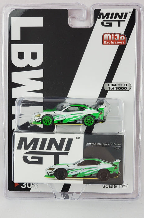CHASE CAR Mini GT - 1:64 - LB★WORKS Toyota GR Supra CSR2 - Mijo Exclusives USA  -  MGT00308GR