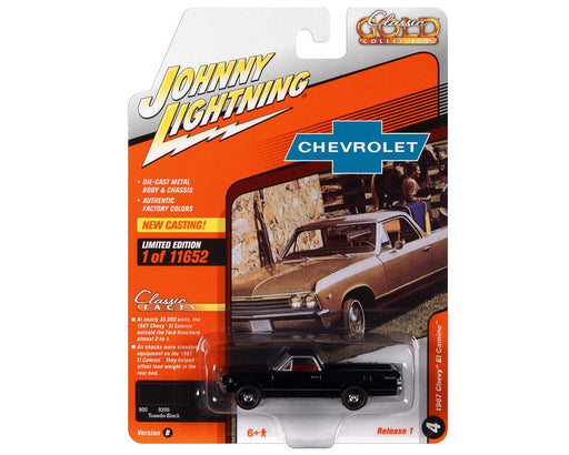 1967 Chevrolet El Camino (Tuxedo Black) - Johnny Lightning 1:64 - JLSP225 B Passion Diecast