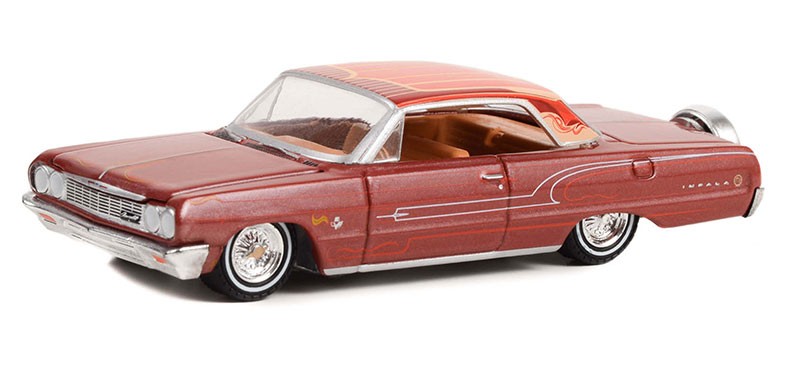 1963 Chevrolet Impala with Continental Kit in Copper Brown - California Lowriders Series 2 -1/64 Greenlight - 63030 B