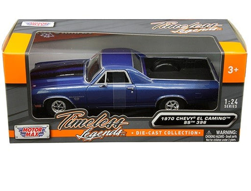 1970 Chevrolet El Camino SS 396 Blue - Motormax 1/24 - 79347 BL - Passion Diecast