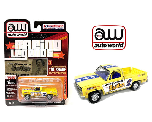 1973 Chevrolet C-10 The SNAKE Support Vehicles Don Prudhommes - Auto World 1:64 - CP7809 Passion Diecast 