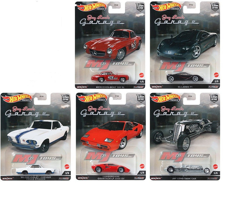 Hot Wheels - Car Culture - 1:64 - Jay Lenos Garage - Assortment - Set Of 5 Cars - FPY86-957L-1 -  Passion Diecast