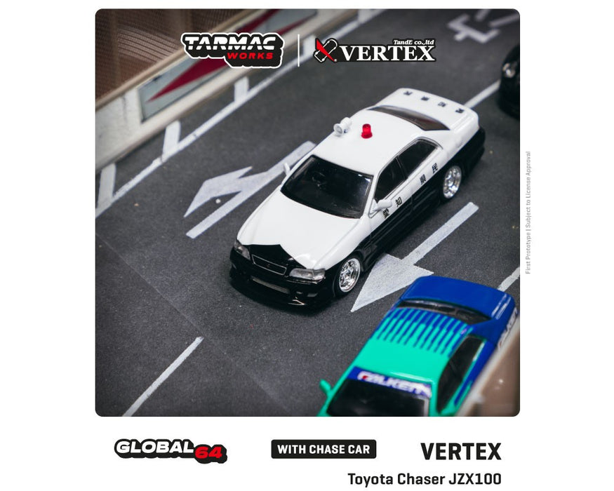 VERTEX Toyota Chaser JZX100 - Tarmac Works - 1/64 - T64G-007-BW Passion Diecast