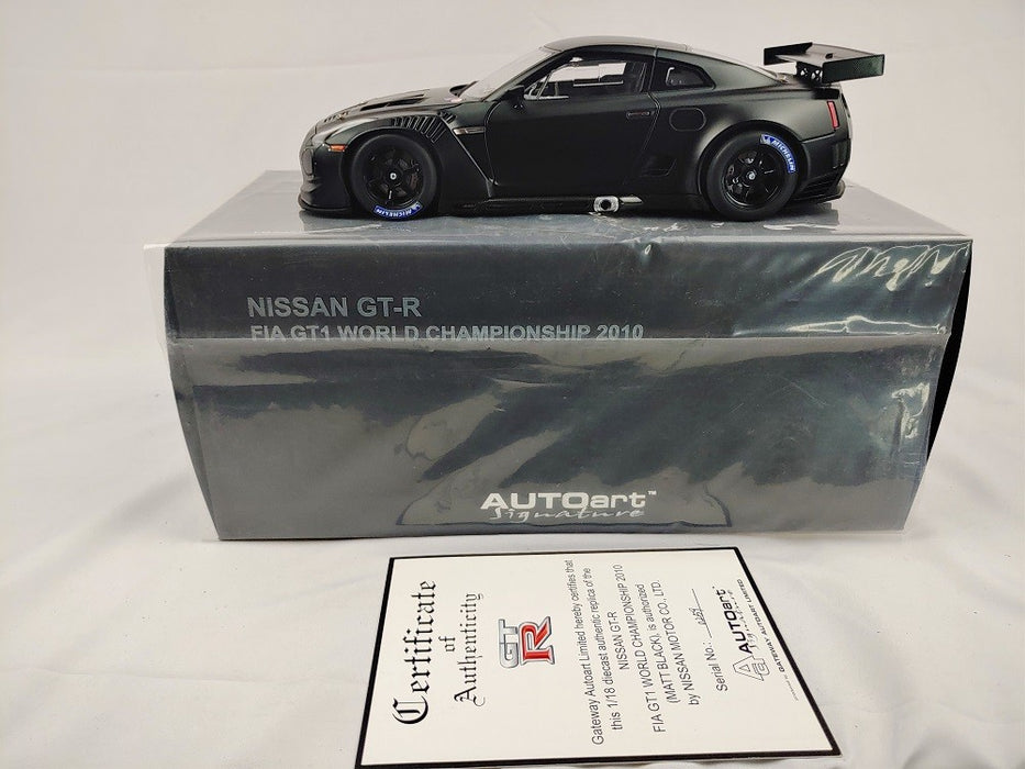 Nissan GT-R FIA GT1 World Championship 2010 Matt Black  - Autoart   1/18 -  81077  Used  Read
