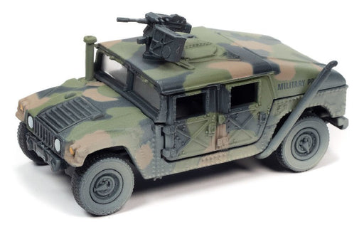 M1025 HMMWV Armament Carrier HUMVEE 4-CT Armored Fastback in Battle Worn Camo - Johnny Lightning 1/64 - JLSP198 B