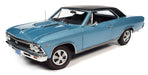 1966 Chevrolet Chevelle SS 396 Hardtop in Light Blue - Auto World / American Muscle 1/18 -  AMM1282 - Passion Diecast 