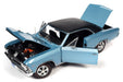 1966 Chevrolet Chevelle SS 396 Hardtop in Light Blue - Auto World / American Muscle 1/18 -  AMM1282 - Passion Diecast 