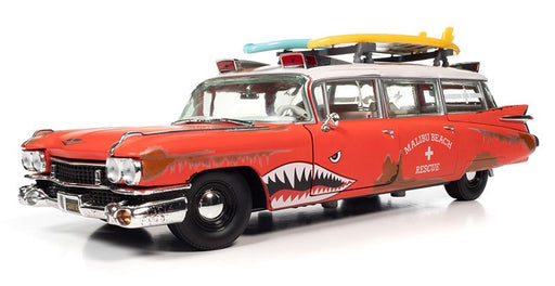 1959 Cadillac Eldorado Ambulance Surf Shark - Auto World - 1/18 - AW312 - Passion Diecast 