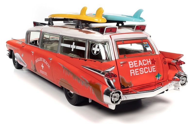 1959 Cadillac Eldorado Ambulance Surf Shark - Auto World - 1/18 - AW312 - Passion Diecast 
