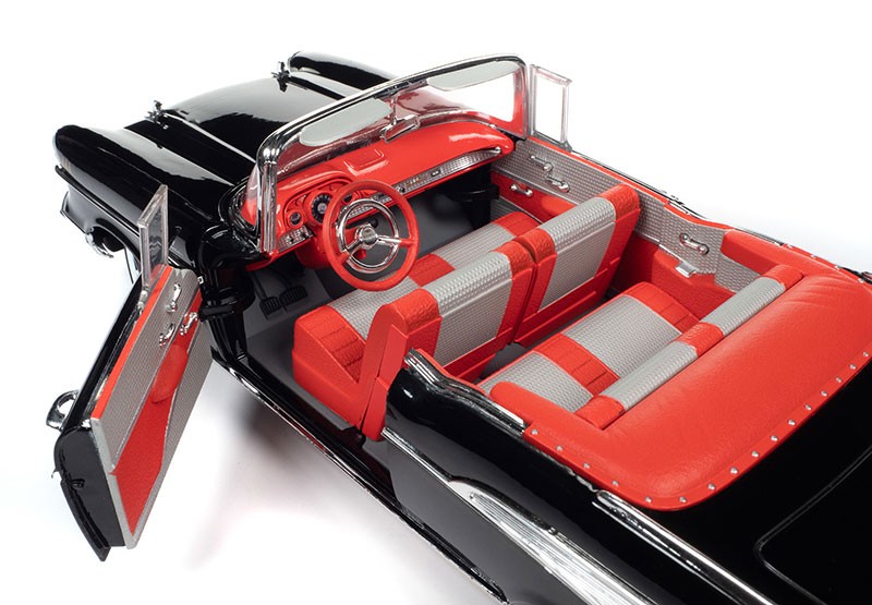 James Bond - 1957 Chevrolet Bel Air Convertible in Onyx Black - Auto World - 1/18 - AWSS134 - Passion Diecast 