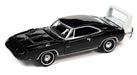 1969 Dodge Charger Daytona in Gloss Black with White Rear Stripe - Johnny Lightning 1/64 - JLSP288 B Passion Diecast