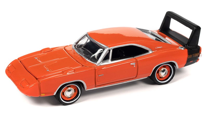 1969 Dodge Charger Daytona in Hemi Orange with Black Rear Stripe - Johnny Lightning 1/64 - JLSP288 A Passion Diecast