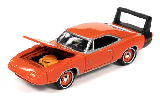1969 Dodge Charger Daytona in Hemi Orange with Black Rear Stripe - Johnny Lightning 1/64 - JLSP288 A Passion Diecast