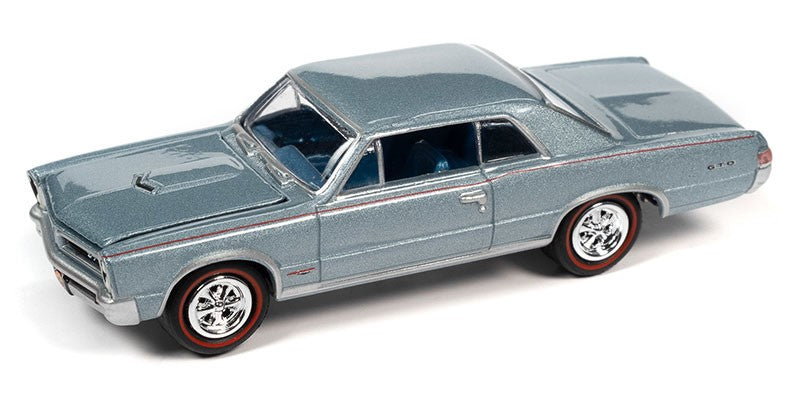 1965 Pontiac GTO in Bluemist Slate - Johnny Lightning 1/64 - JLSP290-B