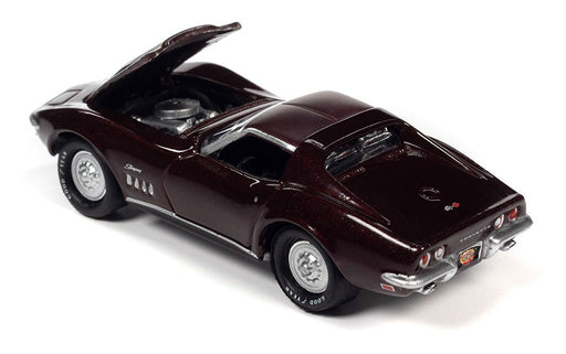 1969 Chevrolet Corvette in Burgundy - Johnny Lightning 1/64 - JLSP291 A Passion Diecast