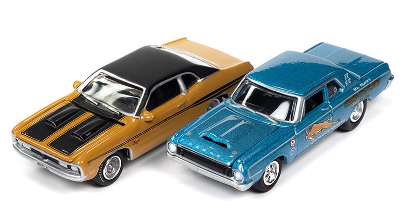 M. Norm 1964 Dodge 330 Tribute & 1971 Dodge Demon GSS - Set of 2 - Johnny Lightning - 1:64 - JLSP275 B -  Passion Diecast