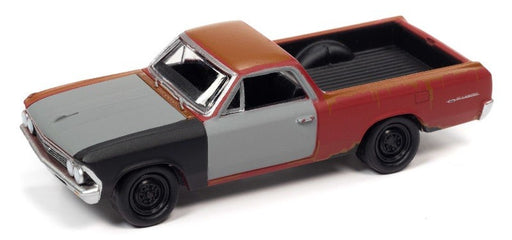 1966 Chevrolet El Camino in Regal Red Flat with Primer and Rust - Johnny Lightning 1/64 - JLSP212 A Passion Diecast