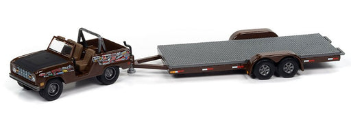1966 Ford Bronco Open Trailer and Tires Brown - King of the Hammers - Truck&Trailers - Johnny Lightning  1:64 - JLSP301 B