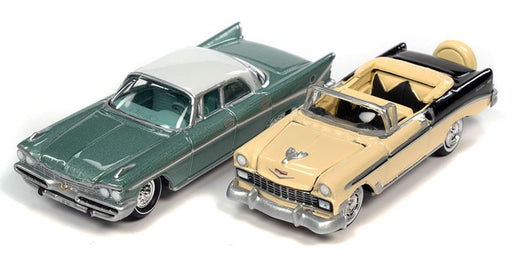 1959 Desoto Fireflite & 1956 Chevrolet Bel Air Convertible - Set of 2 - Johnny Lightning - 1:64 - JLSP285 A -  Passion Diecast