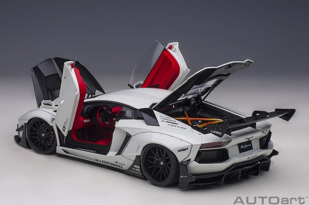 Liberty Walk LB-Works Lamborghini Aventador Limited Edition (Metallic White) - Autoart - 79241 Passion Diecast