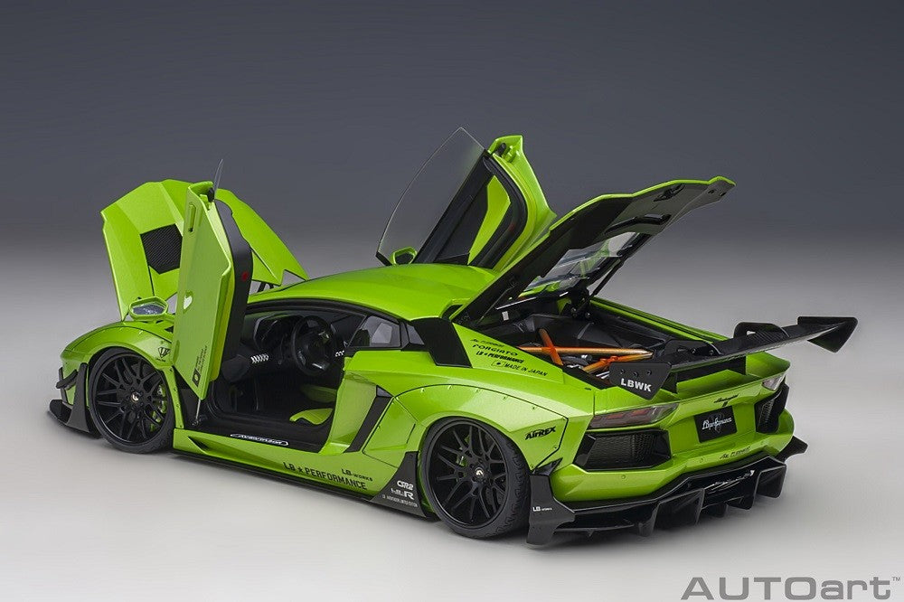 Liberty Walk LB-Works Lamborghini Aventador Limited Edition (Pearl Green) - Autoart - 79243 Passion Diecast