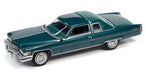 1975 Cadillac Coupe DeVille in Greenbriar Firemist Poly with Dark Green Vinyl Roof - Auto World - 1/64 - AWSP109 A