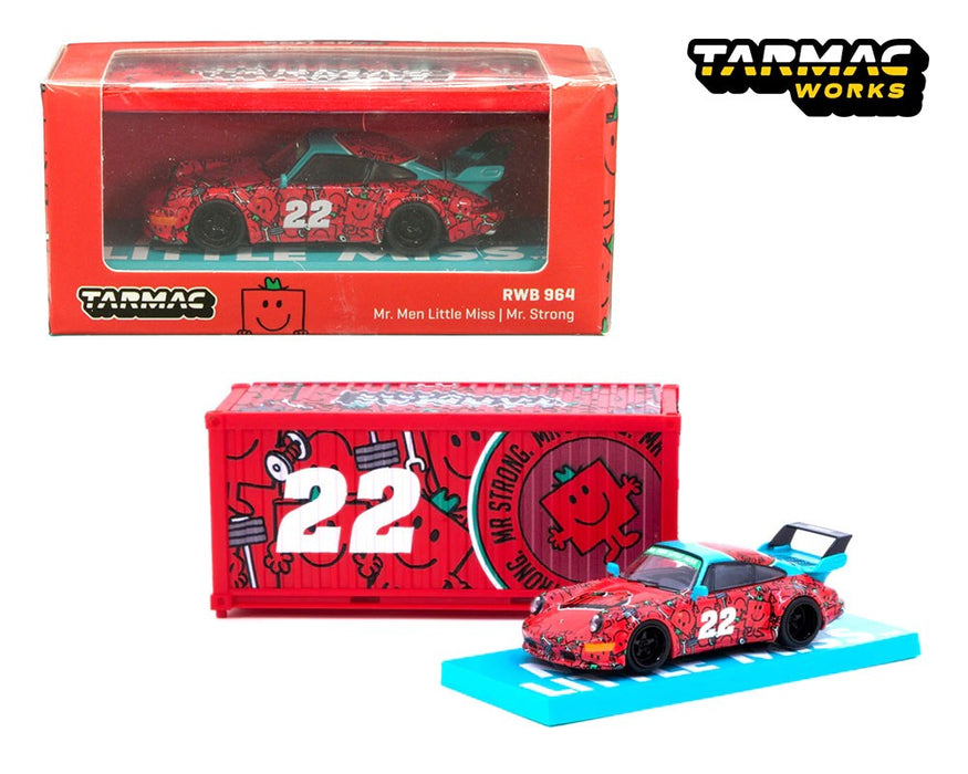 RWB 964 Mr. Men Little Miss Mr. Strong with Container - Tarmac Works - 1/64 - T64-037-MR - Passion Diecast 