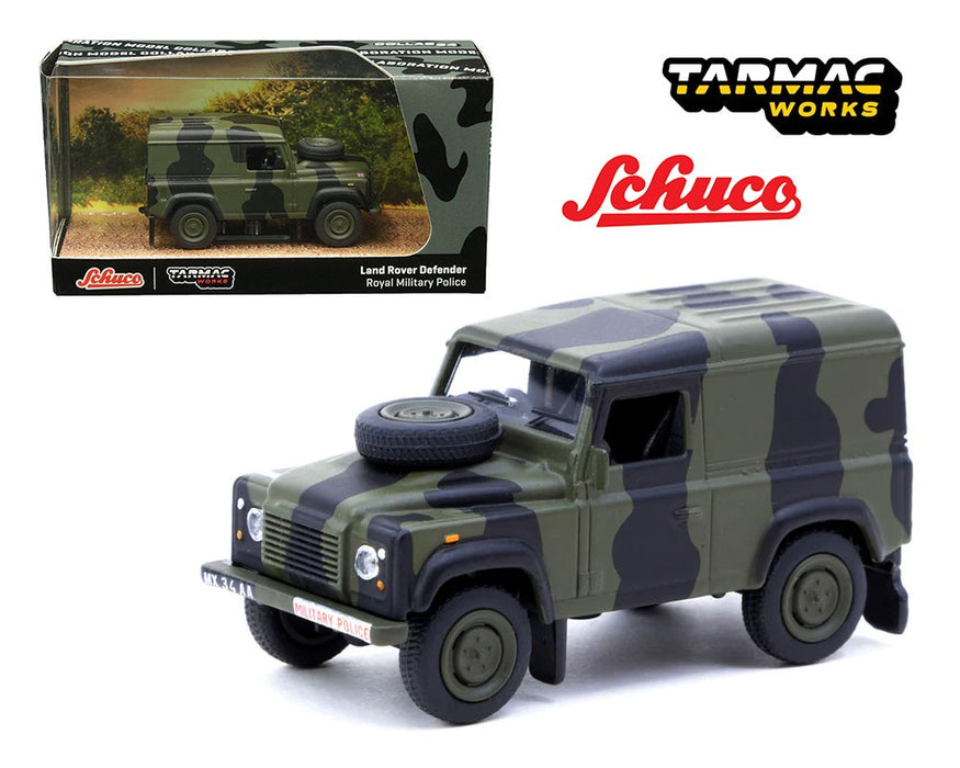 Land Rover Defender Royal Military Police - Tarmac Works & Schuco -  1/64  - T64S-012-CAM - Passion Diecast 
