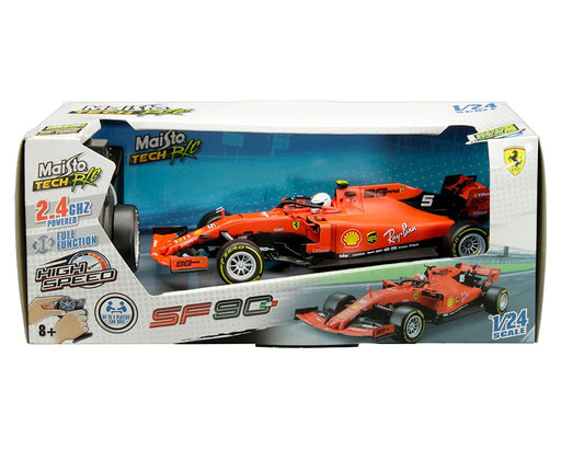 Ferrari SF90 No.5 Sebastian Vettel - Matte Red - Ready To Run - Maisto Tech R/C 1:24 - 82353SV -  Passion Diecast