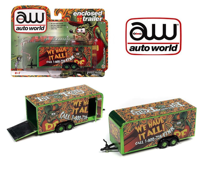 Enclosed Trailer Rat Fink - Limited Edition - Auto World - 1/64 - AWSP106 -  Passion Diecast 