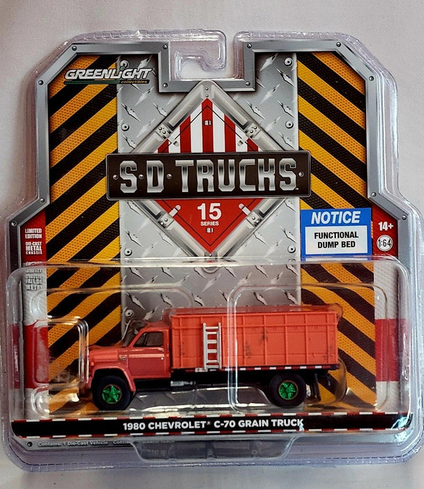 GreenMachine 1980 Chevrolet C-70 Grain Truck avec cabine - S.D. Trucks Series 15 - Greenlight  1/64 - 45150 AGR