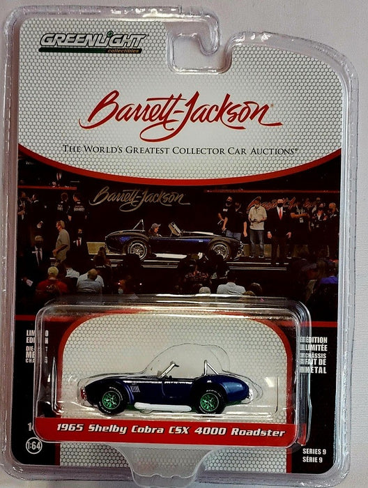 GreenMachine 1965 Shelby Cobra CSX 4000 Roadster - Barrett-Jackson 'Scottsdale Edition' Series 9 - 1/64 Greenlight - 37250 BGR