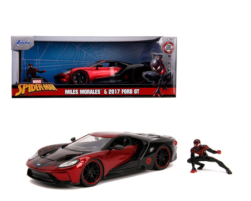 2017 Ford GT With Miles Morales Figure - Marvel Spider-Man - Jada 1/24 - 31190 Passion Diecast