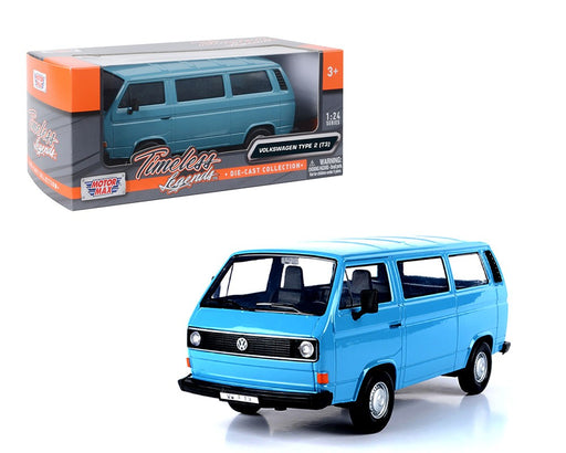 Volkswagen Type 2 (T3) - Blue - Motormax 1/24 - 79376 BL Passion Diecast