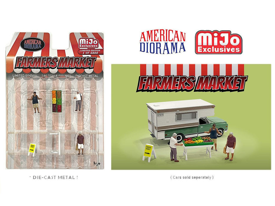 Farmer Market Figure Set - 6vpieces Diecast - American Diorama 1-64 - 76501MJ Passion Diecast