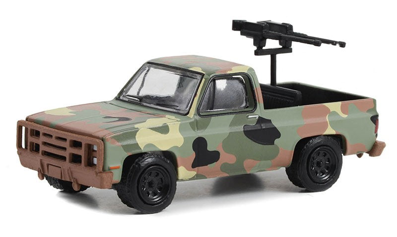 1984 Chevrolet M1009 CUCV in Camouflage with Mounted Machine Guns - Battalion 64 Series 3 - 1/64 Greenlight - 61030 E