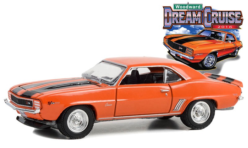1969 Chevrolet Camaro Z/28 Orange - Woodward Dream Cruise Series 1 -1/64 Greenlight - 37280 D  Passion Diecast 