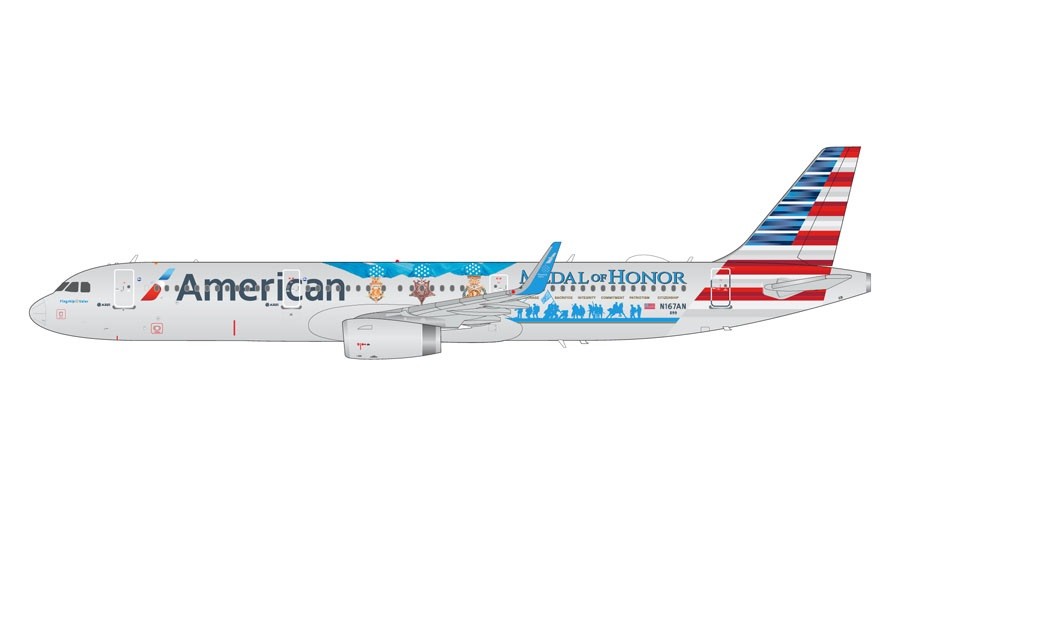 Airbus A321 American "Medal of Honor" / N167AN / Gemini 1:200 G2AAL1156