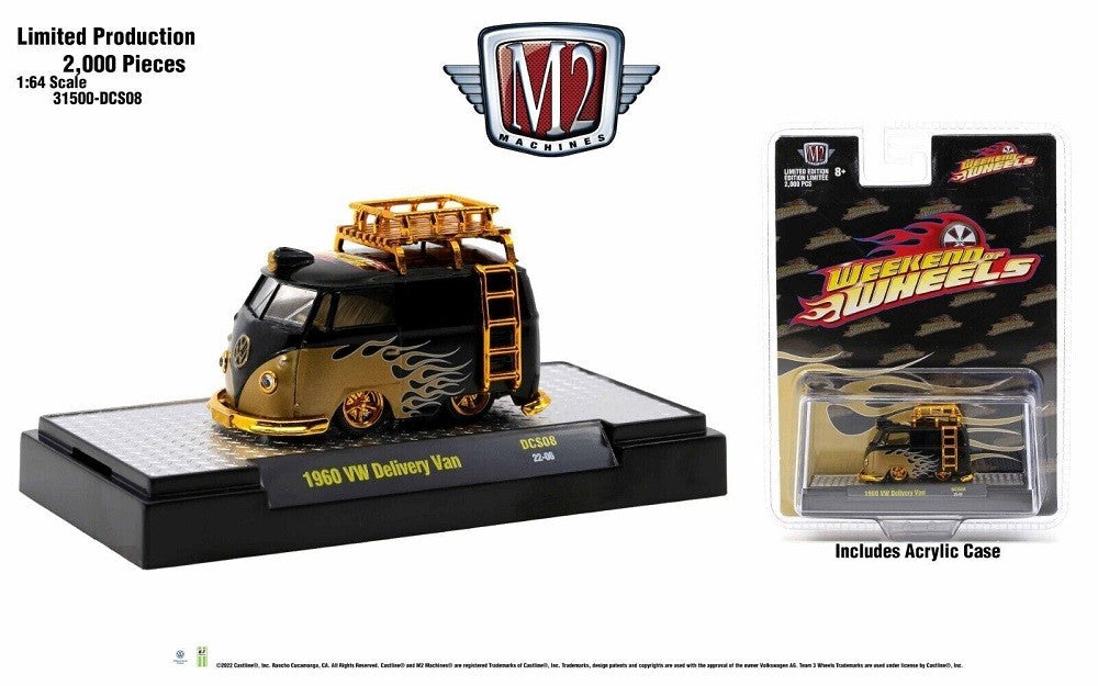 M2 Machines 2022 Weekend of Wheels 1960 VW Delivery Van Kool Kombi Dinner Car - M2 Machine - 1:64 - 31500-DCS08