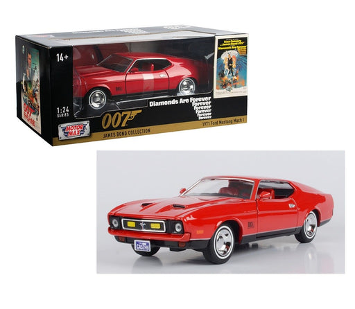 1971 Ford Mustang Mach I Red - James Bond Collection - Diamonds Are Forever - Motormax 1/24 - 79851 Passion Diecast