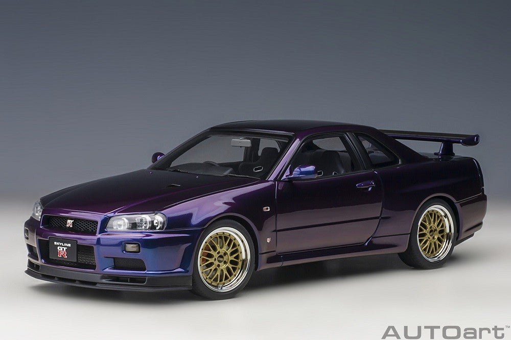 Nissan Skyline GT-R (R34) V-Spec II with BBS LM wheels (Midnight Purple III) - Autoart - 77403 Passion Diecast