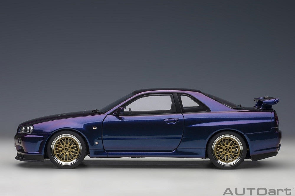 Nissan Skyline GT-R (R34) V-Spec II with BBS LM wheels (Midnight Purple III) - Autoart - 77403 Passion Diecast