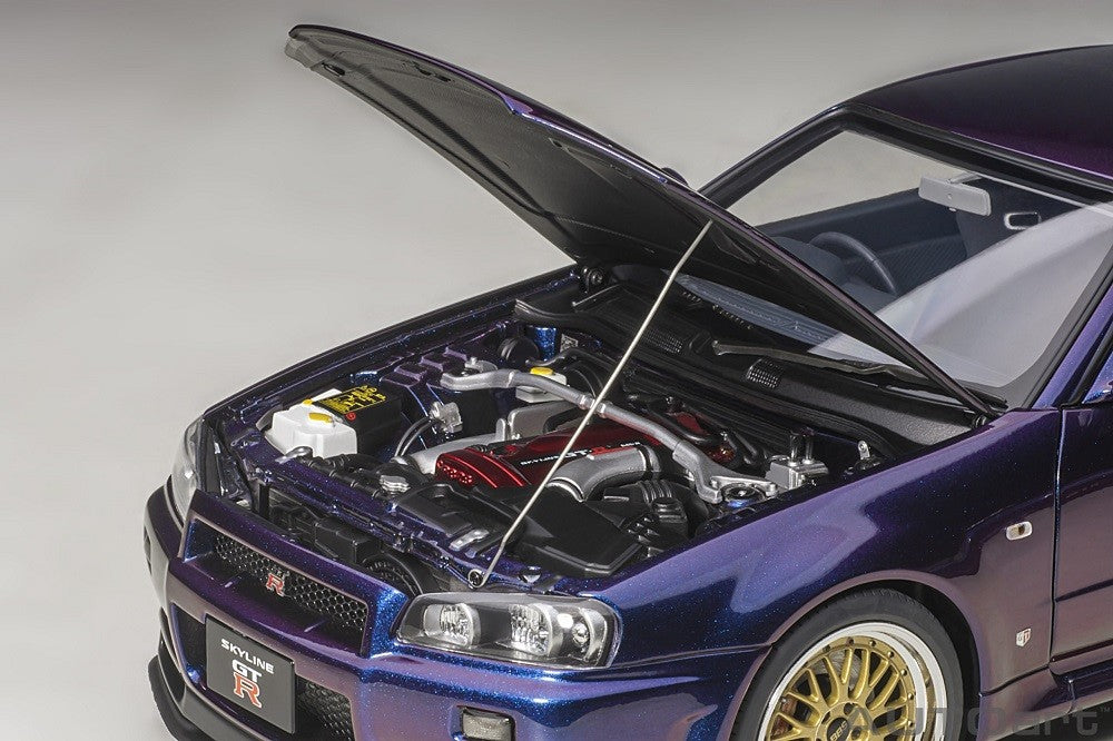 Nissan Skyline GT-R (R34) V-Spec II with BBS LM wheels (Midnight Purple III) - Autoart - 77403 Passion Diecast